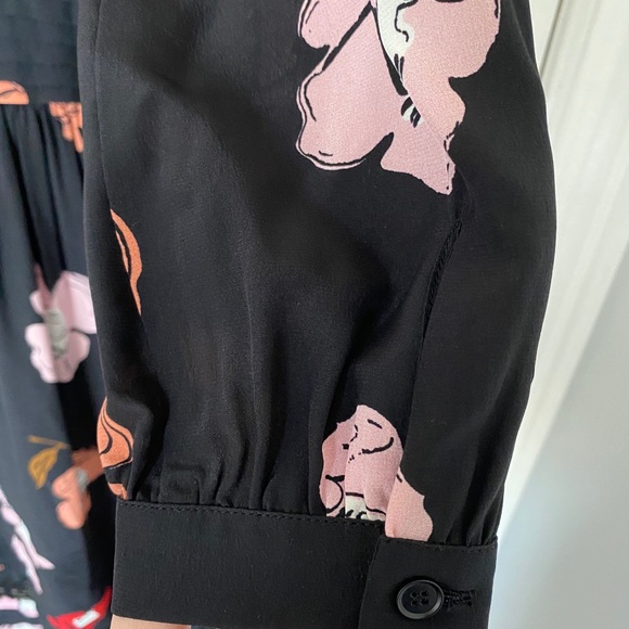 Rochas Black Floral Printed Silk Lace midi dress - Picture 7 of 7